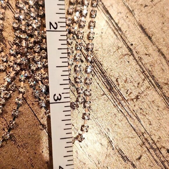 Oval rhinestone drop earrings NWT Adrienne Vittadini - Picture 5 of 6